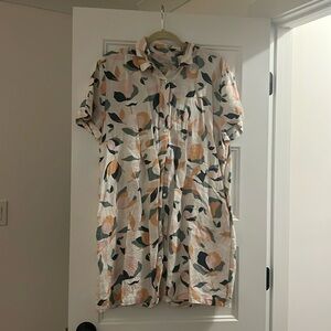 Linen multicolored dress XL